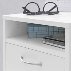 Wohnen Rollcontainer*Weißer Rollcontainer mit Fach & 2 Schubladen - Hank