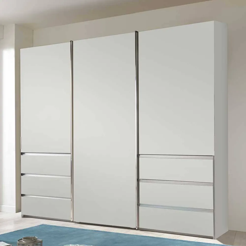 Wohnen Schränke|Kleiderschränke*Weißer Schiebetürenschrank 3-türig - Fachet