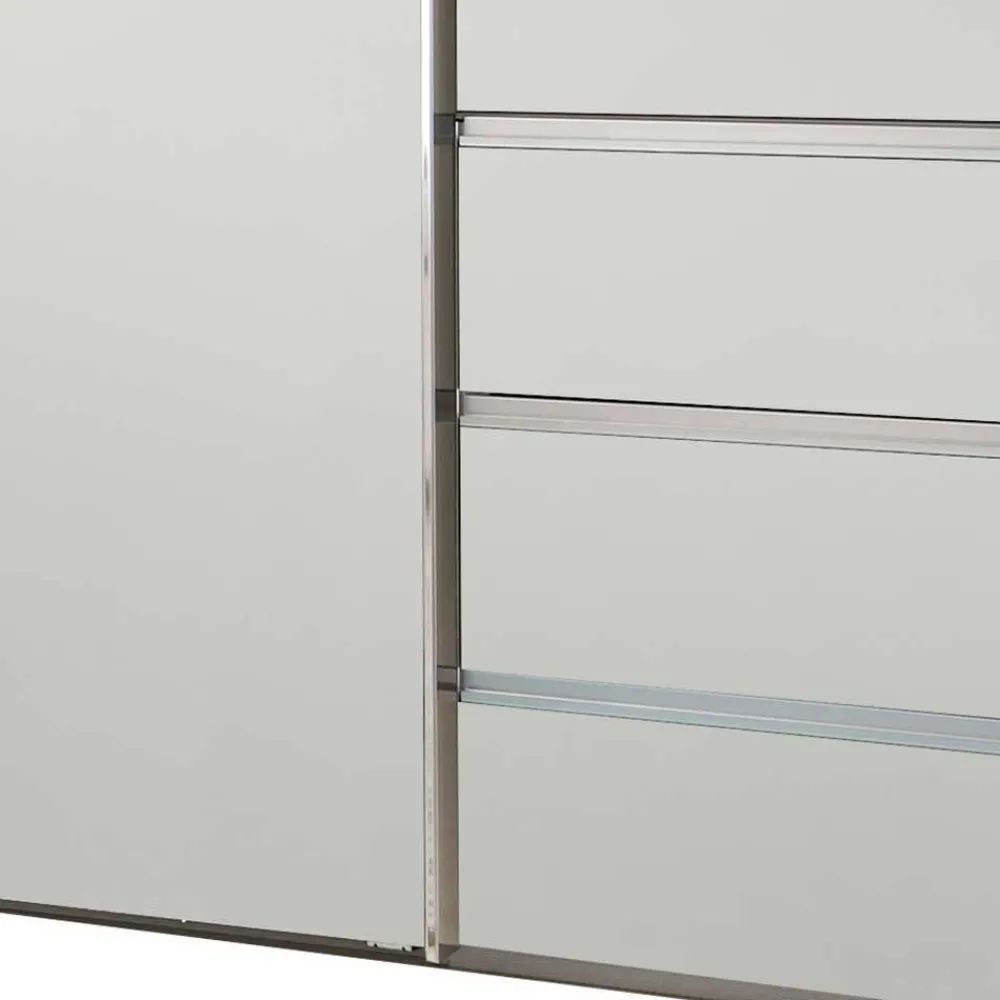 Wohnen Schränke|Kleiderschränke*Weißer Schiebetürenschrank 3-türig - Fachet