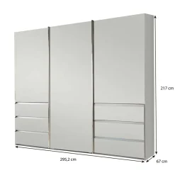 Wohnen Schränke|Kleiderschränke*Weißer Schiebetürenschrank 3-türig - Fachet
