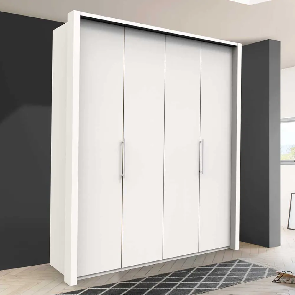 Wohnen Jugendzimmerschränke*Weißer Schlafzimmer Kleiderschrank mit Falttüren - Donpiave