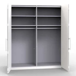 Wohnen Jugendzimmerschränke*Weißer Schlafzimmer Kleiderschrank mit Falttüren - Donpiave