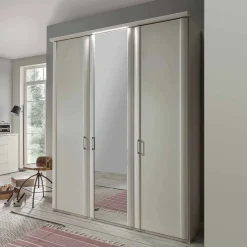 Wohnen Glasmöbel|Schränke*Weißer Schlafzimmerschrank Ronis mit drei Türen