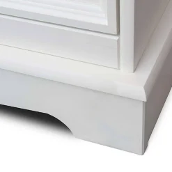 Wohnen Massivholzmöbel|Glasmöbel*Weißer Schlafzimmerschrank im Landhausstil - Indico