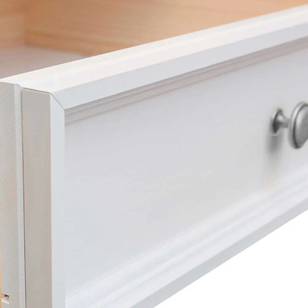 Wohnen Massivholzmöbel|Glasmöbel*Weißer Schlafzimmerschrank im Landhausstil - Indico