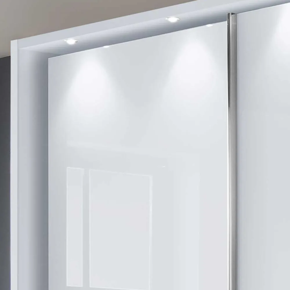 Wohnen Weißer Schlafzimmerschrank mit Schwebetüren - Baltimore