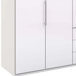 Wohnen Jugendzimmerschränke*Weißer Schlafzimmerschrank mit zwei Falttüren - Dolienca