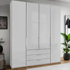 Wohnen Weißer Schlafzimmerschrank 3-türig - Rhoen