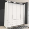 Wohnen Weißer Schlafzimmerschrank mit Falttüren - Donpiave
