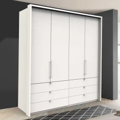 Wohnen Weißer Schlafzimmerschrank mit Falttüren - Donpiave