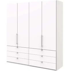 Wohnen Weißer Schlafzimmerschrank mit Falttüren - Donpiave