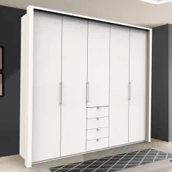 Wohnen Weißer Schrank für Kleidung mit Falttüren - Donpiave