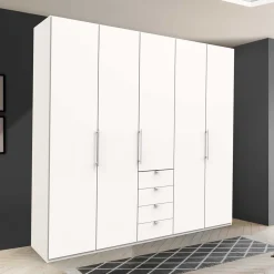 Wohnen Weißer Schrank für Kleidung mit Falttüren - Donpiave