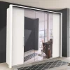 Wohnen Weißer Schrank fürs Schlafzimmer mit Spiegeln - Donpiave