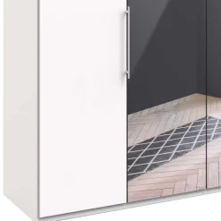 Wohnen Weißer Schrank fürs Schlafzimmer mit Spiegeln - Donpiave