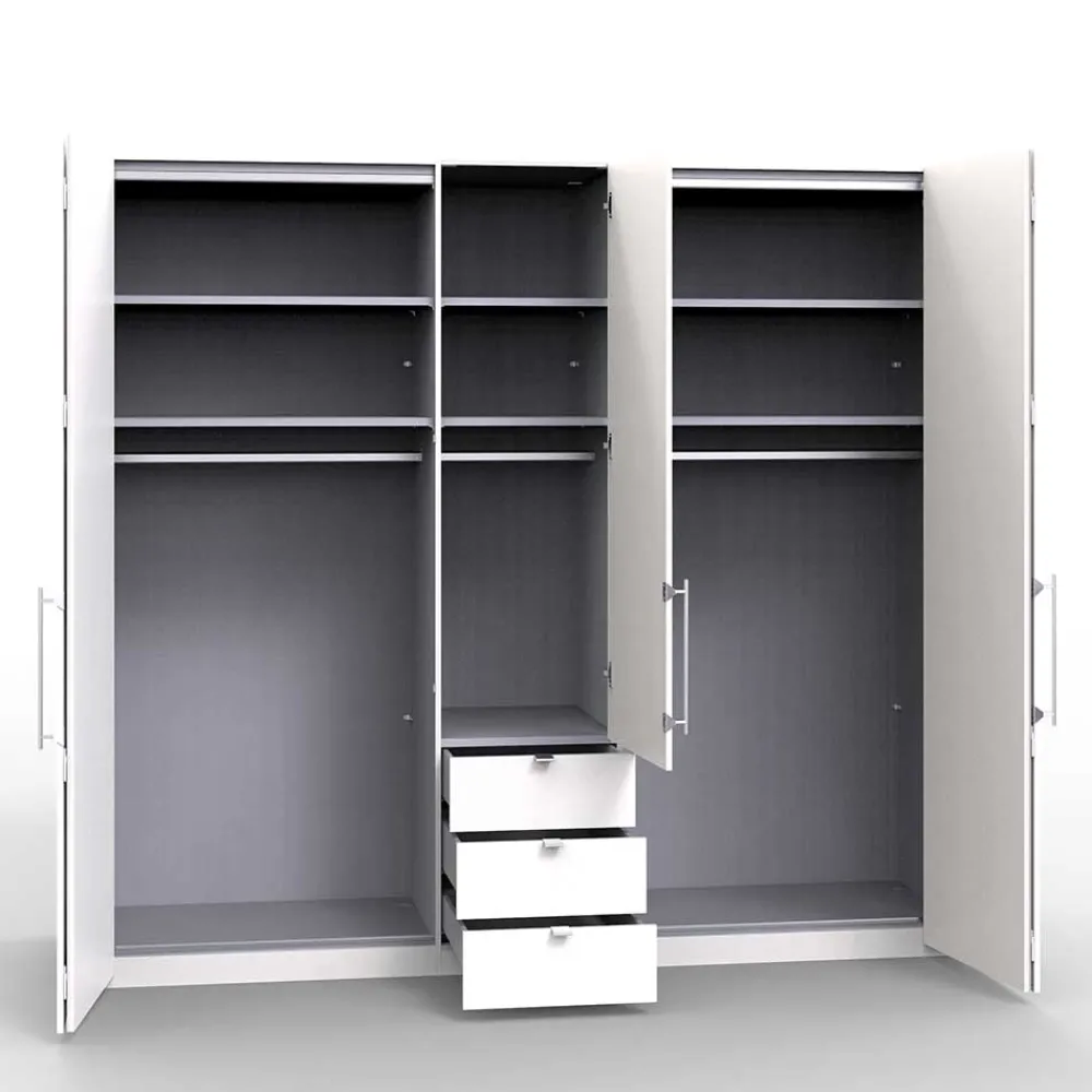 Wohnen Weißer Schrank mit zwei Falttüren & Tür - Donpiave