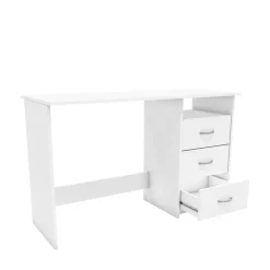 Wohnen Jugendzimmertische|Kinderschreibtische*Weißer Schreibtisch mit drei Schubladen - Citrosca