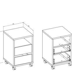 Wohnen Jugendzimmertische|Kinderschreibtische*Weißer Schreibtisch optional mit Rollcontainer - Evensa