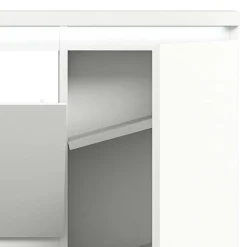 Wohnen Weißer Schuhklappen-Schrank mit drei Klappen - Dany