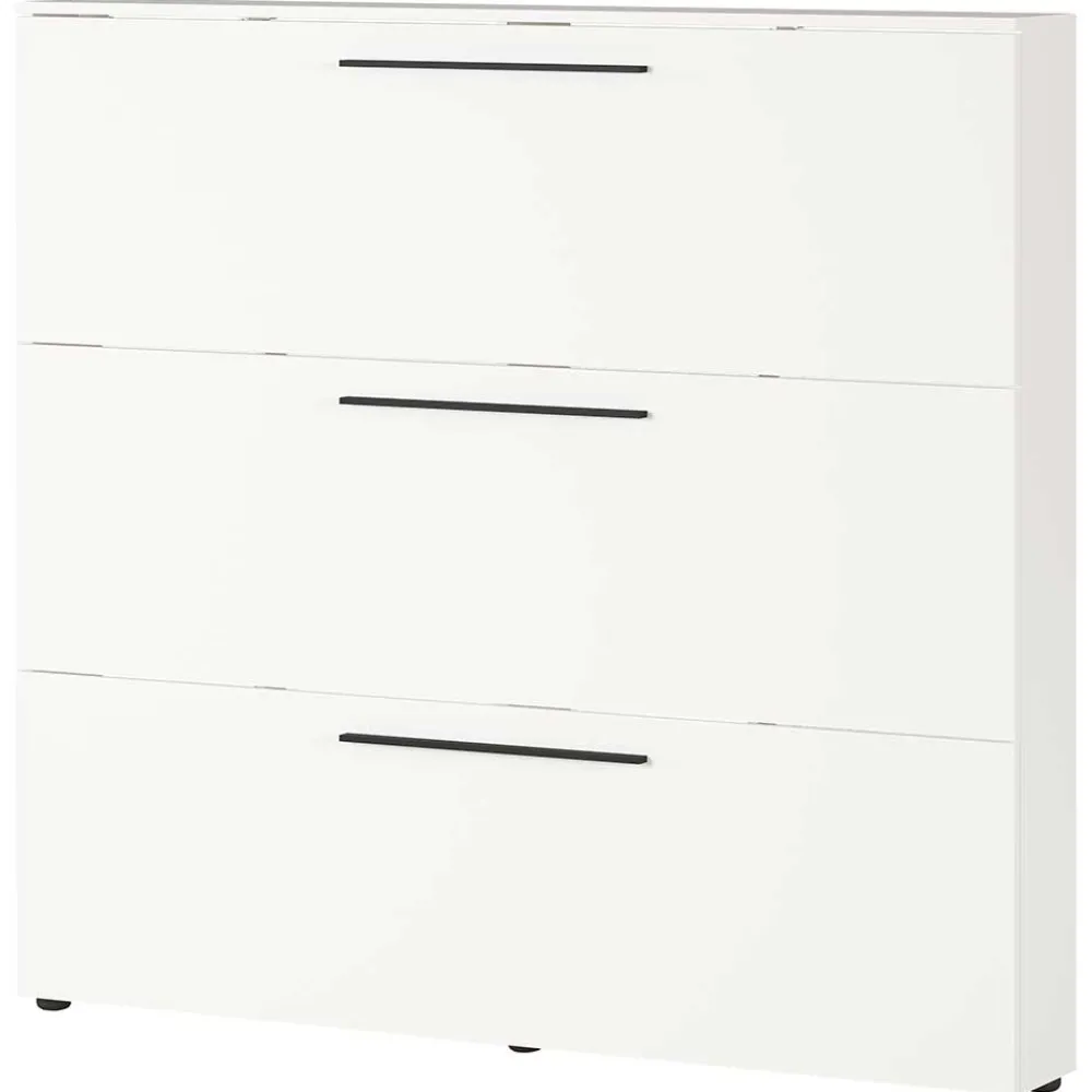 Wohnen Schuhschränke*Weißer Schuhschrank 140 cm breit - Liss