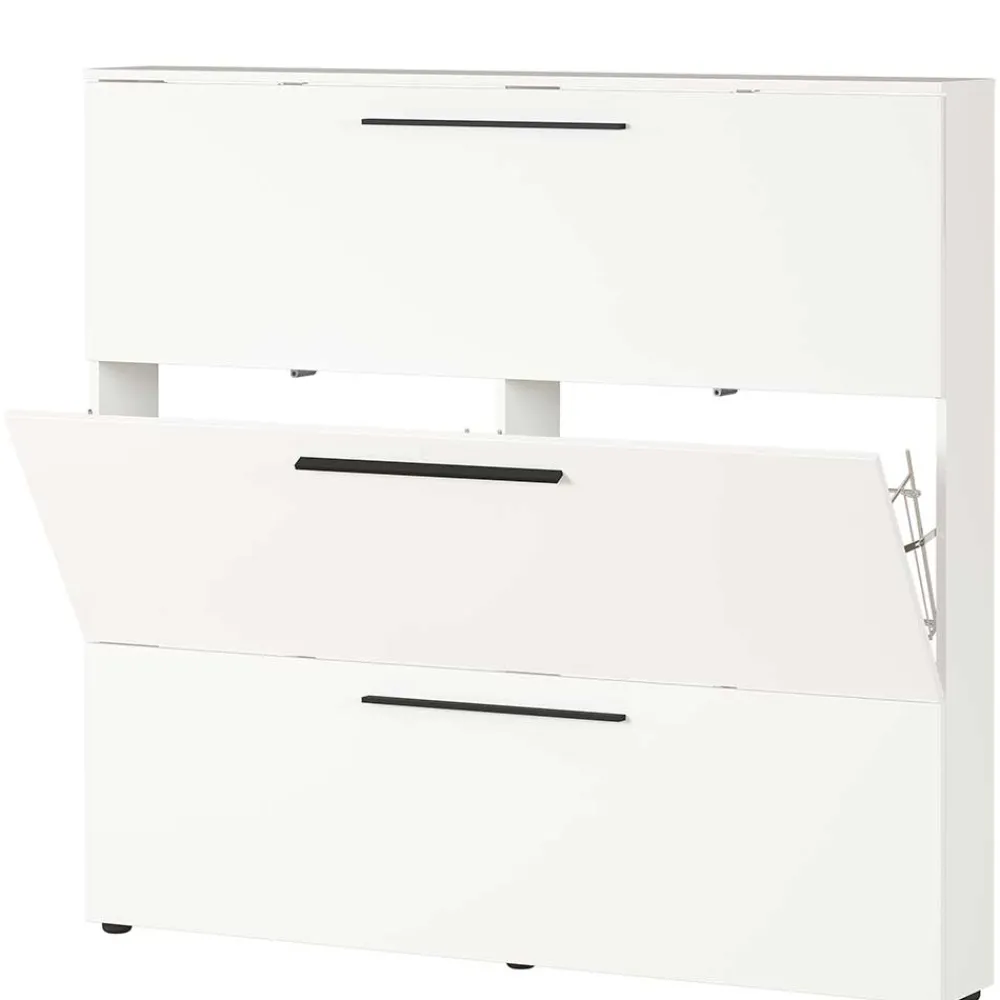 Wohnen Schuhschränke*Weißer Schuhschrank 140 cm breit - Liss