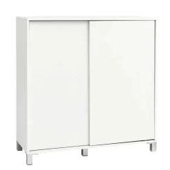 Wohnen Weißer Schuhschrank mit praktischen Schiebetüren - Hank