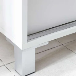 Wohnen Weißer Schuhschrank mit praktischen Schiebetüren - Hank