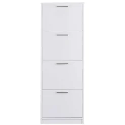 Wohnen Schuhschränke*Weißer Schuhschrank mit vier Schuhwalzen - Badryca