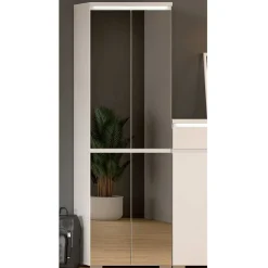 Wohnen Weißer Schuhschrank mit vier Spiegeltüren - Dany