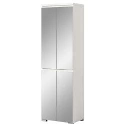 Wohnen Weißer Schuhschrank mit vier Spiegeltüren - Dany