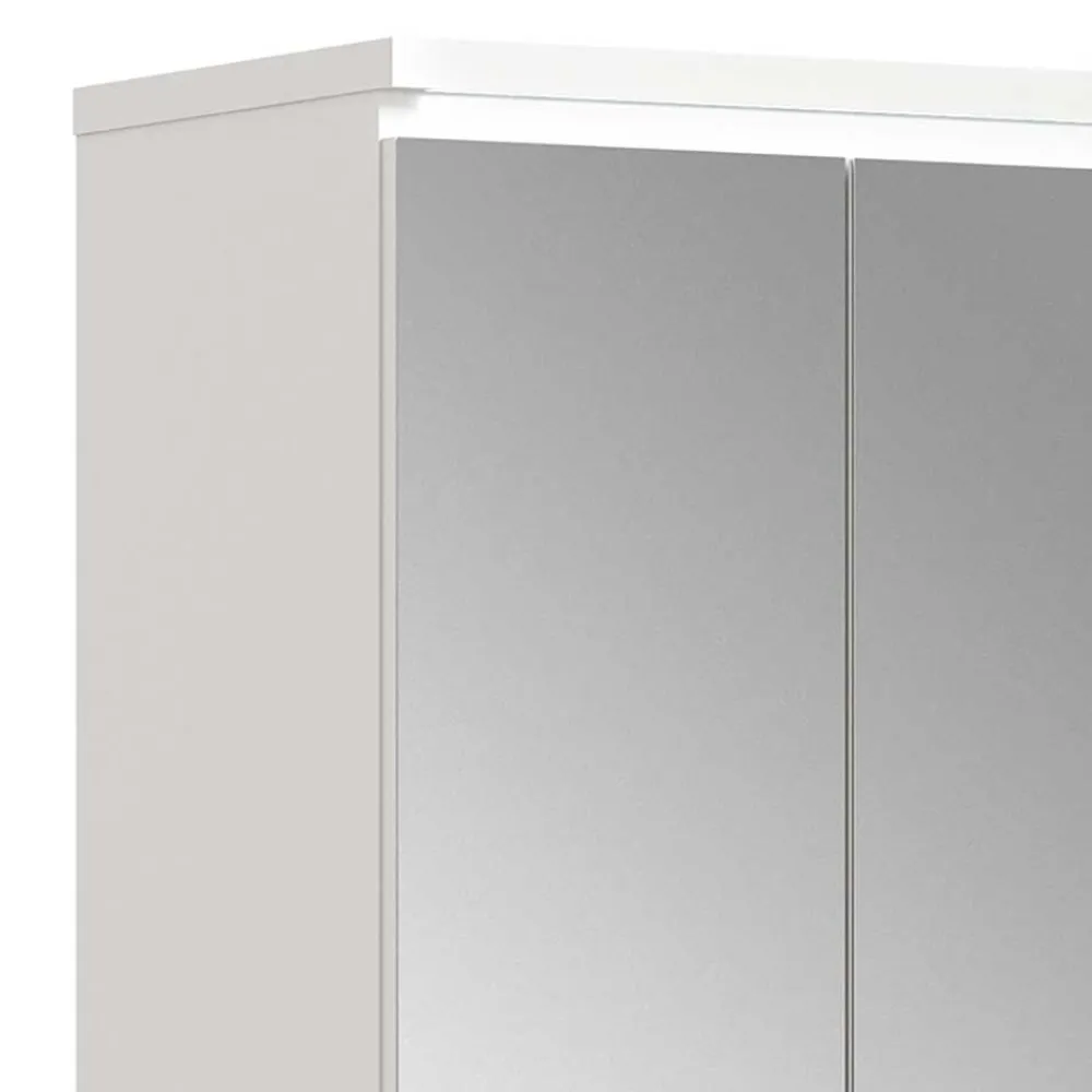 Wohnen Weißer Schuhschrank mit vier Spiegeltüren - Dany