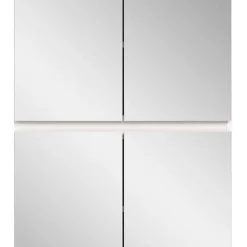 Wohnen Weißer Schuhschrank mit vier Spiegeltüren - Dany