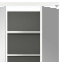 Wohnen Weißer Schuhschrank mit vier Spiegeltüren - Dany