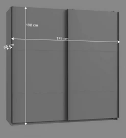Wohnen Jugendzimmerschränke*Weißer Schwebetürenschrank 179 cm breit - Ordinia