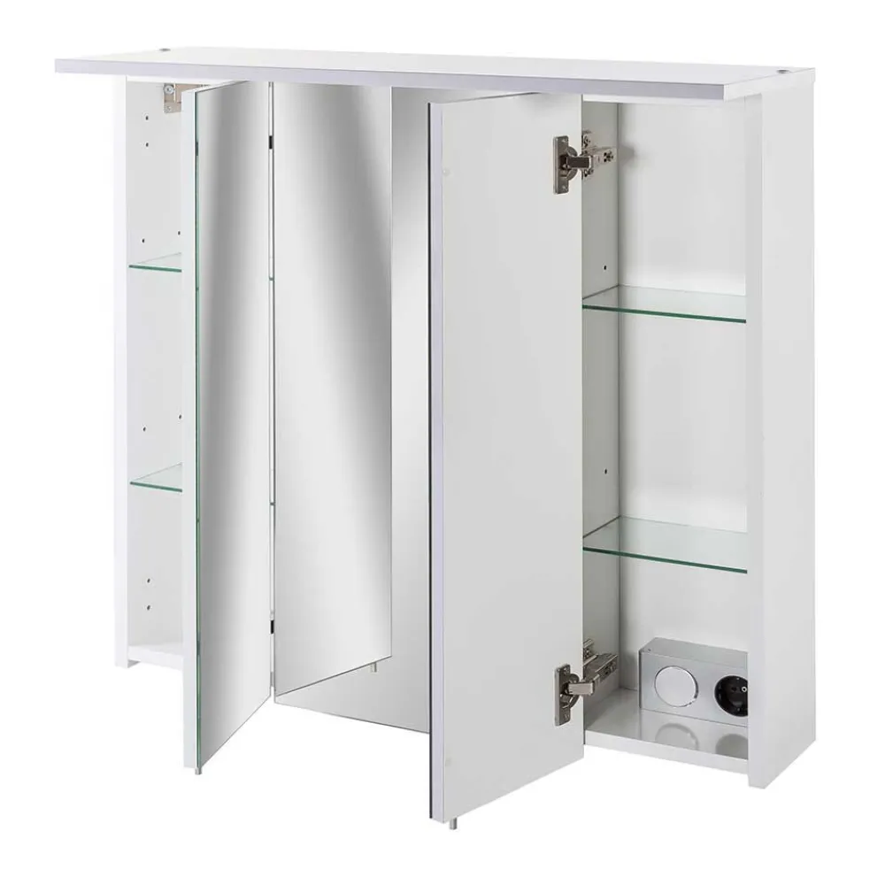 Wohnen Bad-Spiegelschränke*Weißer Spiegelschrank für das Bad - Yuliva