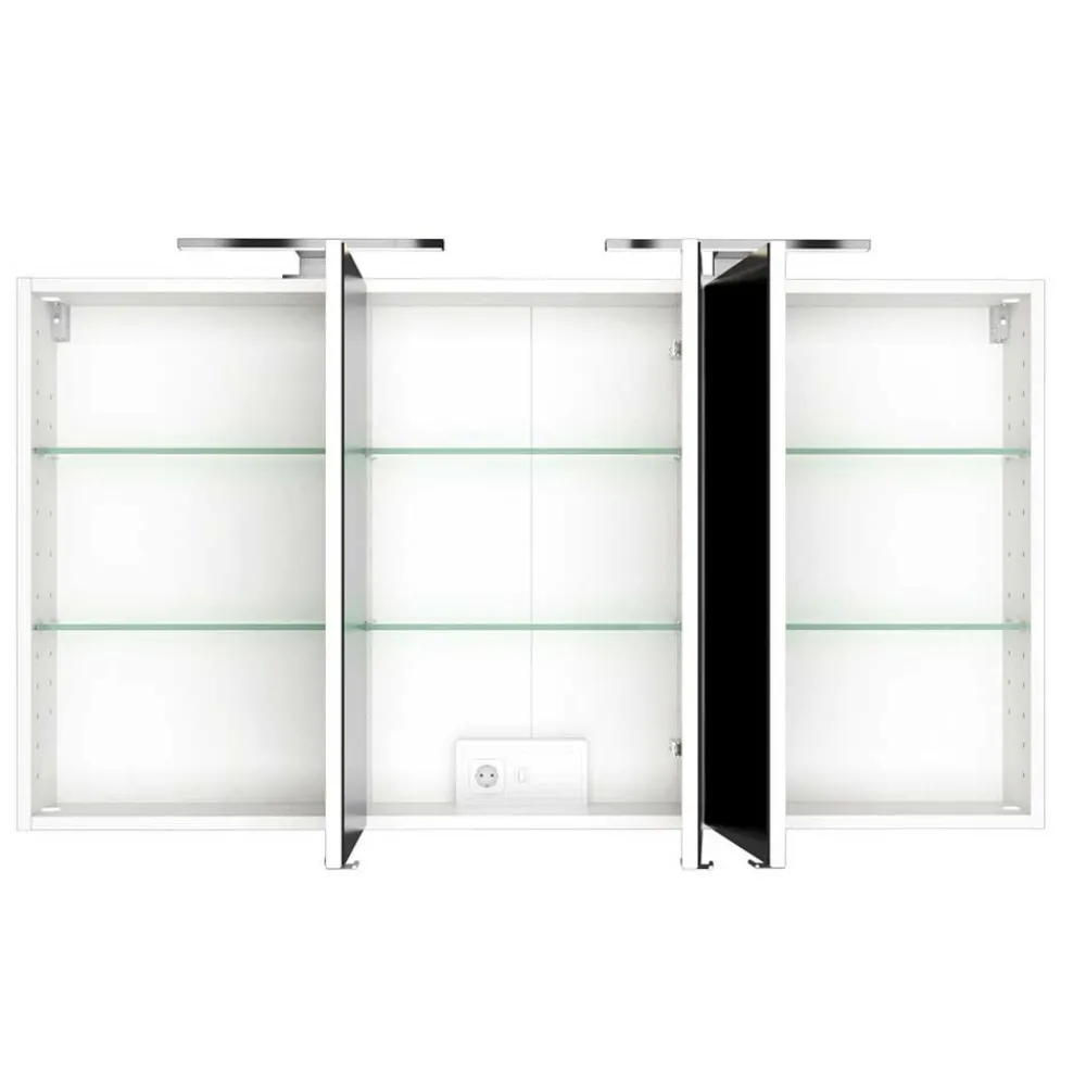 Wohnen Bad-Spiegelschränke*Weißer Spiegelschrank in 120cm Breite - Vandan
