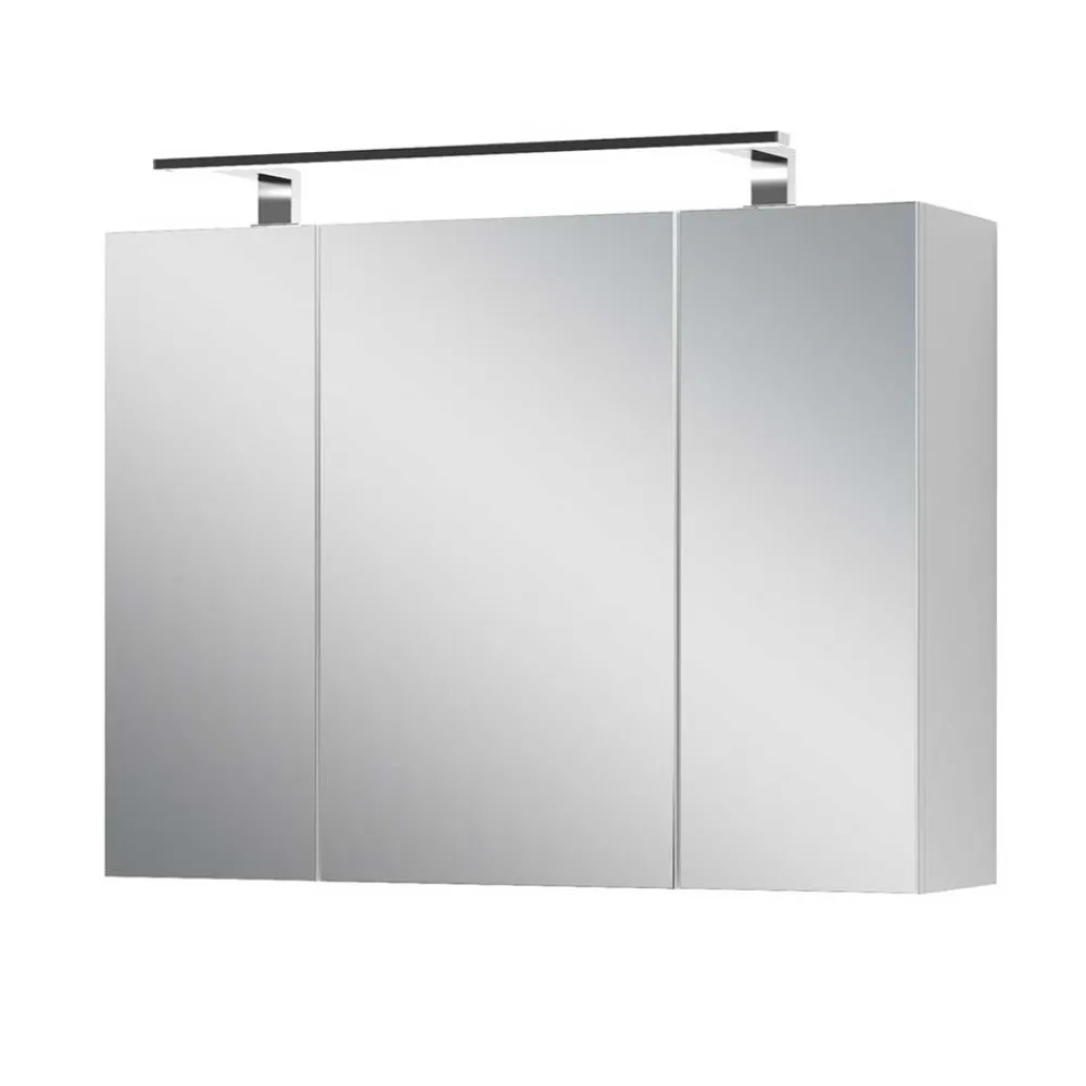 Wohnen Bad-Spiegelschränke*Weißer Spiegelschrank mit LED Licht - 3-türig - Rumanian