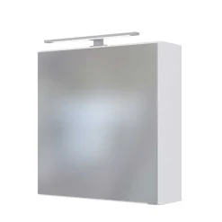 Wohnen Glasmöbel|Bad-Spiegelschränke*Weißer Spiegelschrank 1-türig - Enwicos