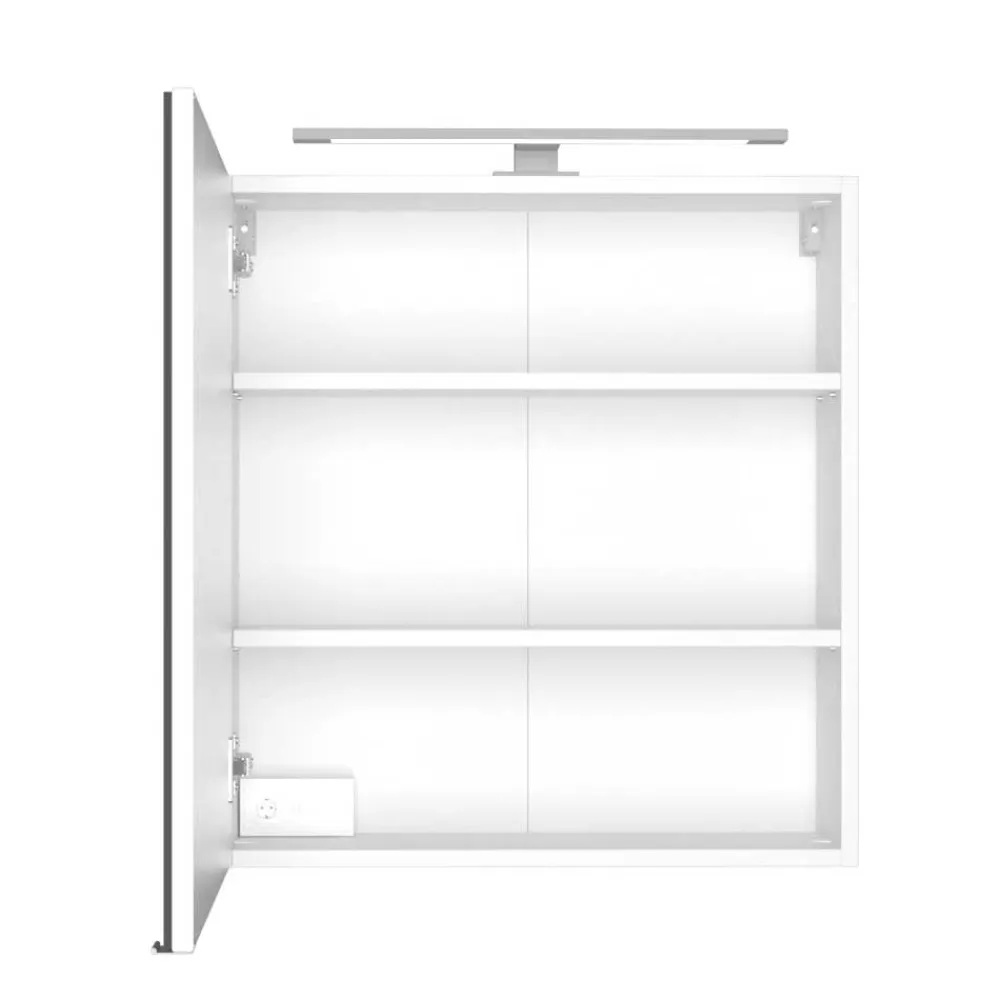 Wohnen Glasmöbel|Bad-Spiegelschränke*Weißer Spiegelschrank 1-türig - Enwicos
