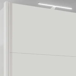 Wohnen Kleiderschränke|Kleiderschränke*Weißer 2-türiger Kleiderschrank mit Schiebetüren - Abelina