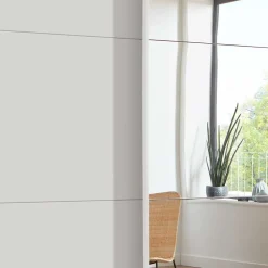 Wohnen Kleiderschränke|Kleiderschränke*Weißer 2-türiger Kleiderschrank mit Schiebetüren - Abelina