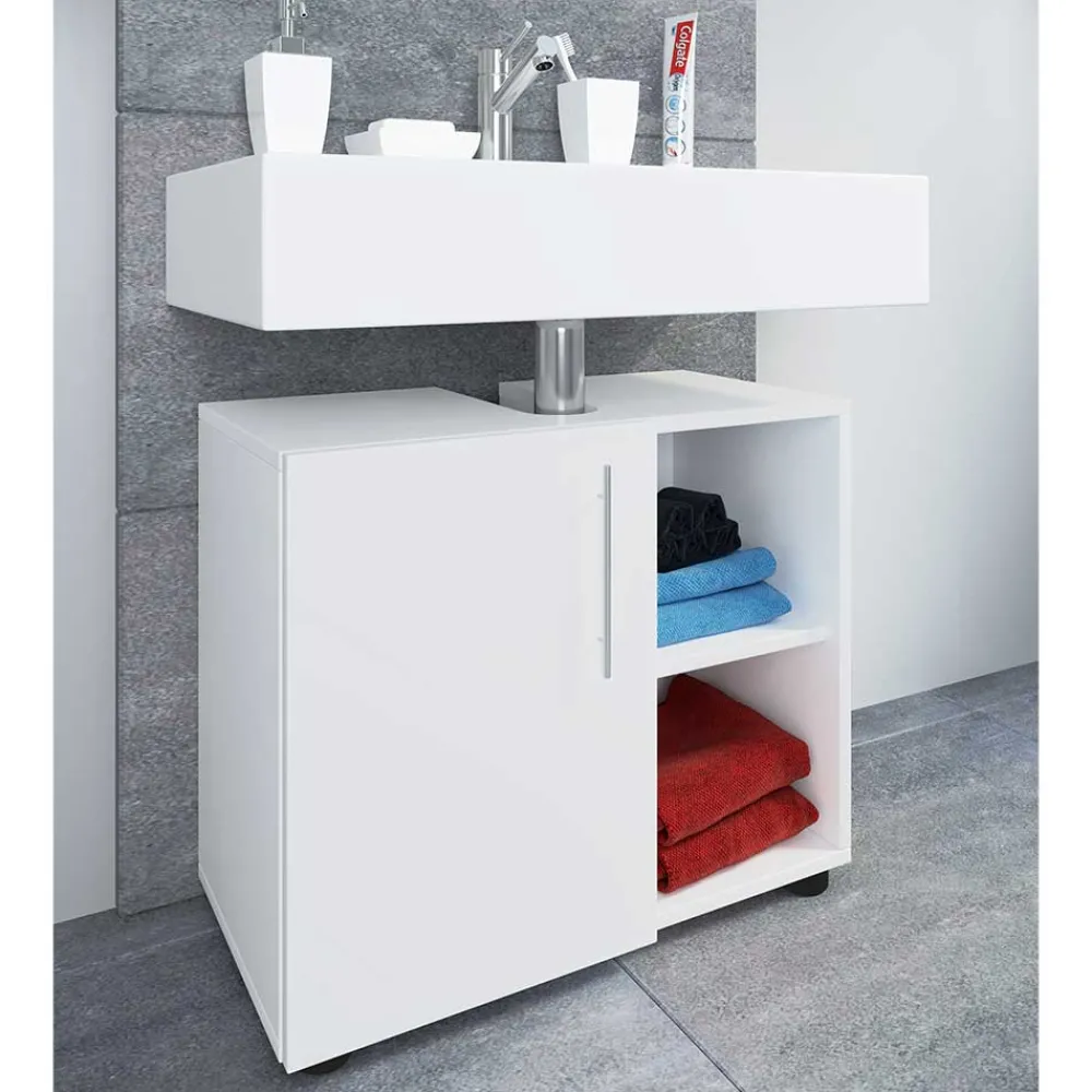 Wohnen Badschränke|Waschtisch*Weißer Unterschrank fürs Waschbecken 60x51x30 cm - Sua