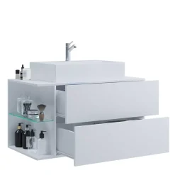Wohnen Badschränke*Weißer Waschtisch für die hängende Montage - Ziovarica