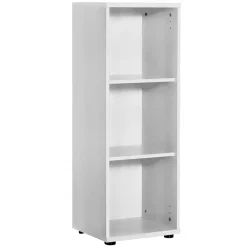 Wohnen Weißes Aktenordnerregal mit drei Fächern - Radiassu