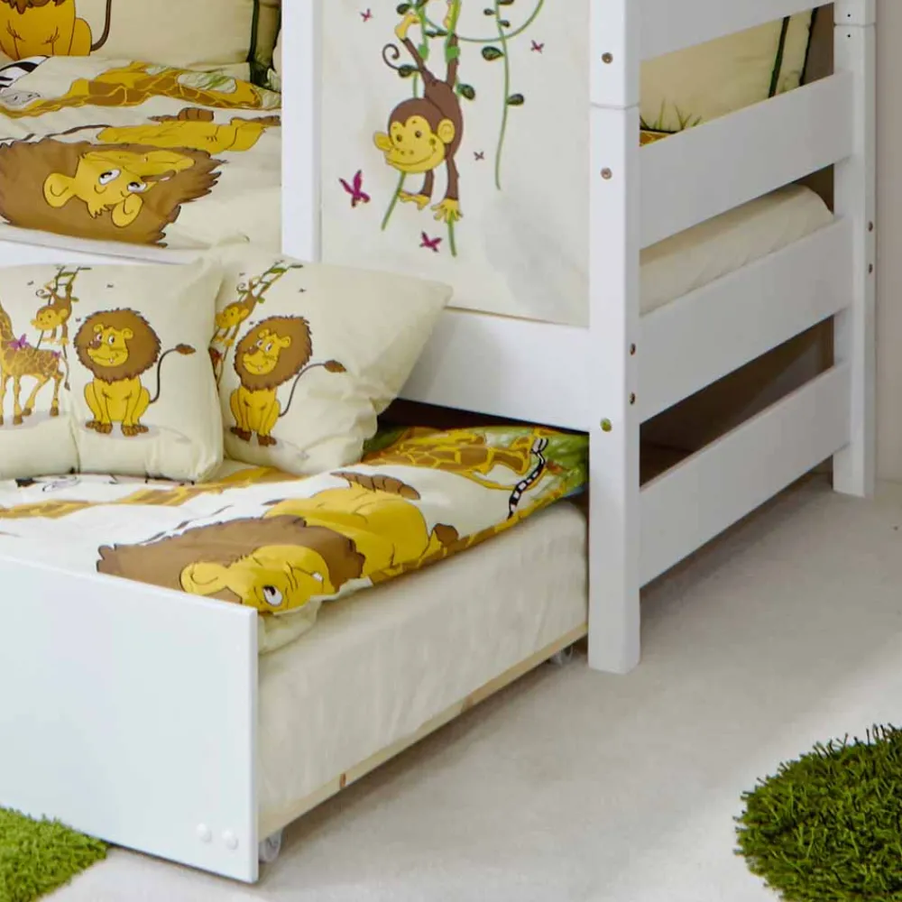 Kinder Wohnen Weißes Ausziehbett Morios für Freunde