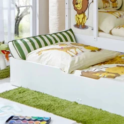 Kinder Wohnen Weißes Ausziehbett Morios für Freunde