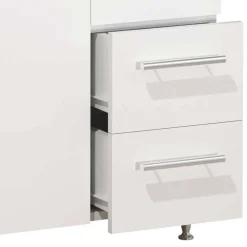 Wohnen Weißes Badezimmer Möbelkombi - Nancyssa (dreiteilig)