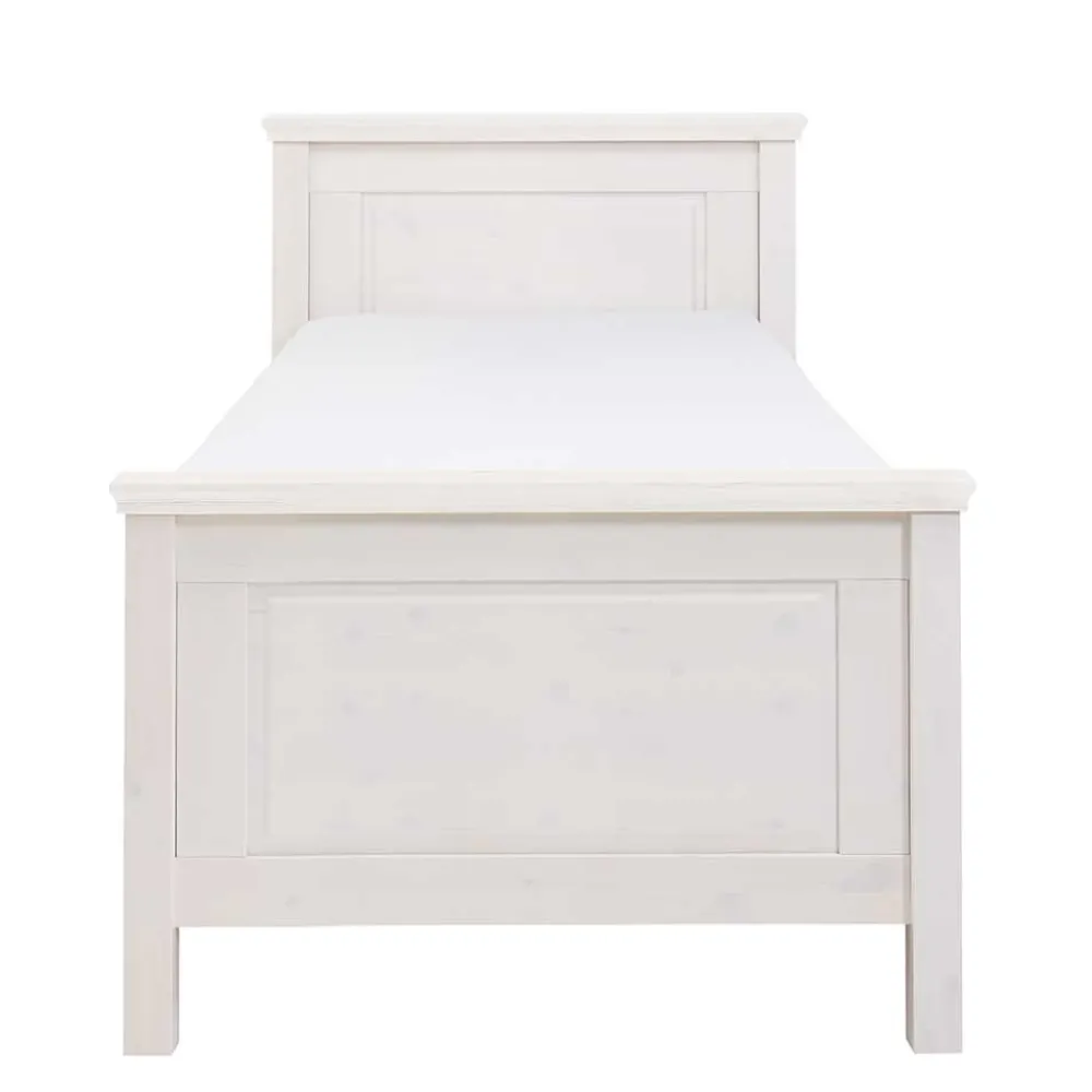 Wohnen Skandinavische Möbel*Weißes Bett als Einzelbett oder Doppelbett - Satumare