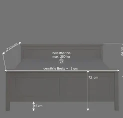Wohnen Skandinavische Möbel*Weißes Bett als Einzelbett oder Doppelbett - Satumare