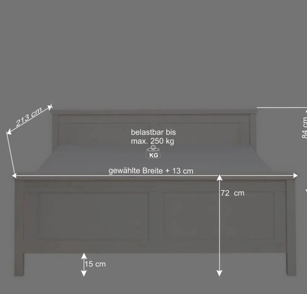 Wohnen Skandinavische Möbel*Weißes Bett als Einzelbett oder Doppelbett - Satumare